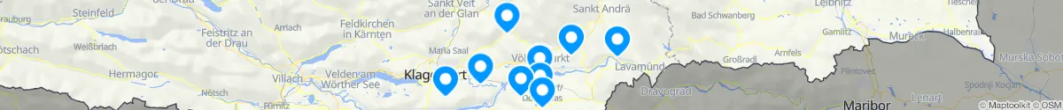 Map view for Pharmacies emergency services nearby Völkermarkt (Völkermarkt, Kärnten)